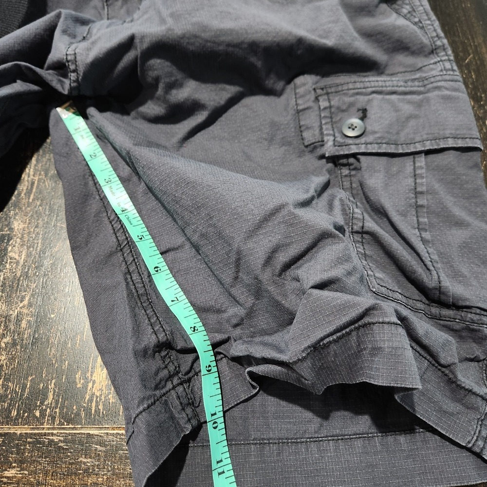 Wear First Mens 36 Ripstop Cargo Shorts Stretch Casual Outdoors Belted Gray - Picture 7 of 9